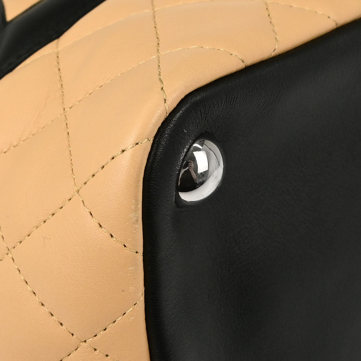 Chanel 2004-2005 Beige Calfskin Cambon Ligne Tote Handbag