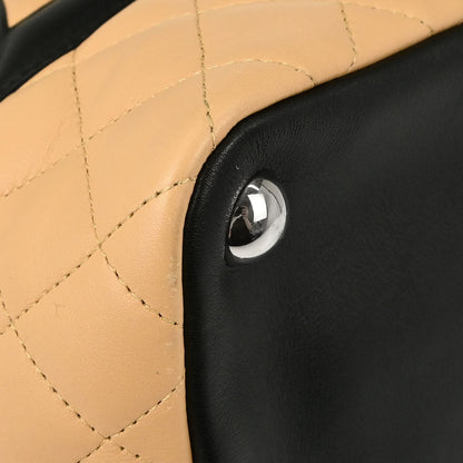 Chanel 2004-2005 Beige Calfskin Cambon Ligne Tote Handbag