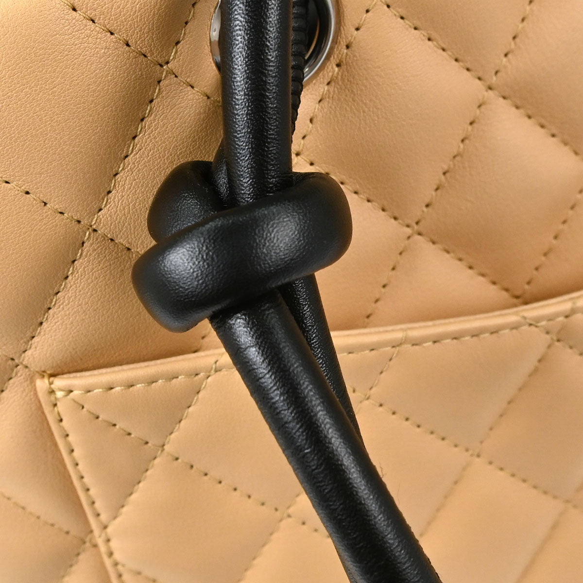 Chanel 2004-2005 Beige Calfskin Cambon Ligne Tote Handbag