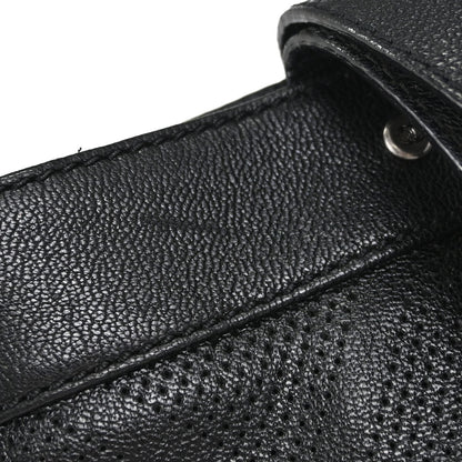 Chanel Black Perforated Calfskin Tote Handbag