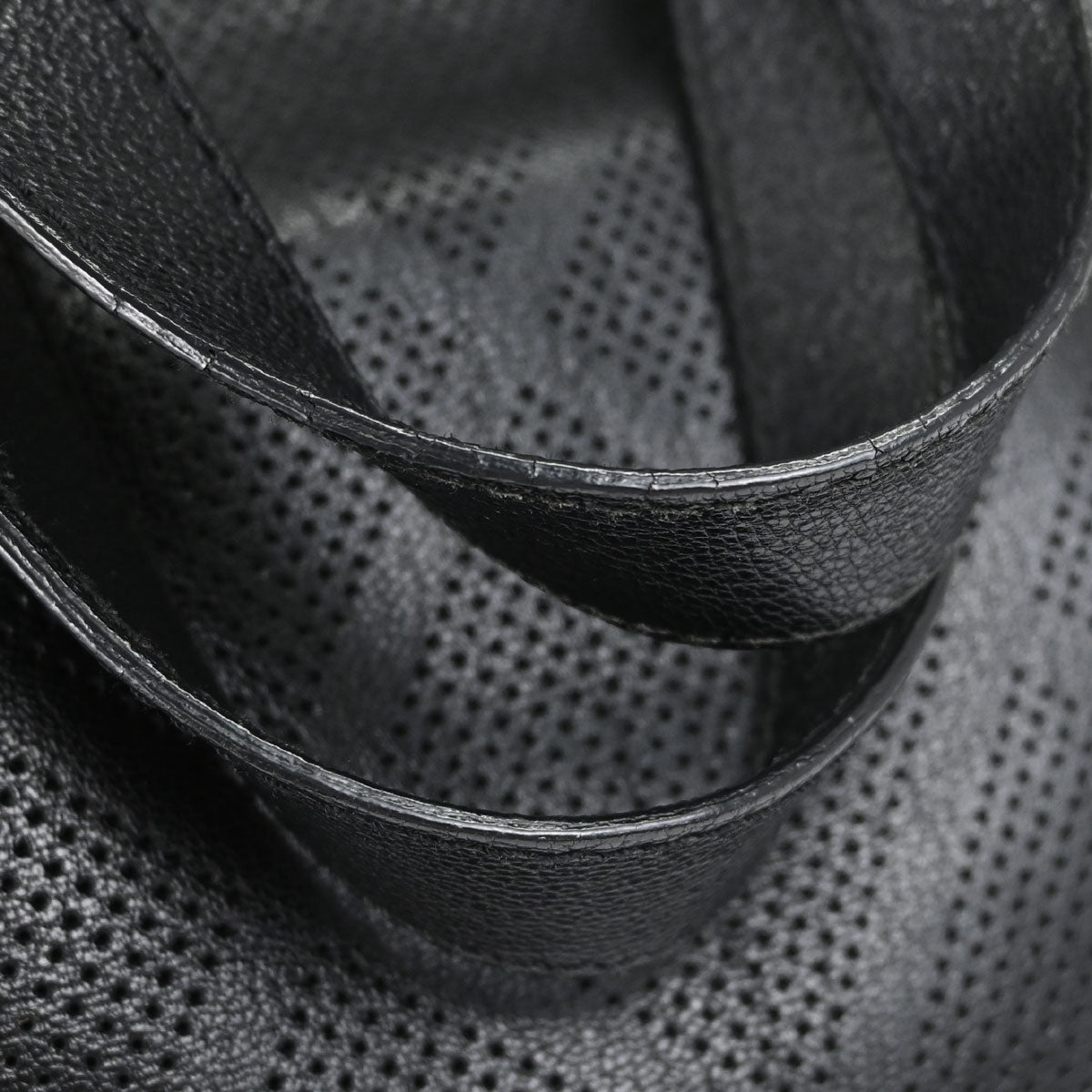Chanel Black Perforated Calfskin Tote Handbag