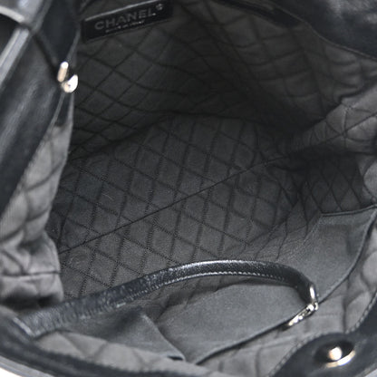 Chanel Black Perforated Calfskin Tote Handbag