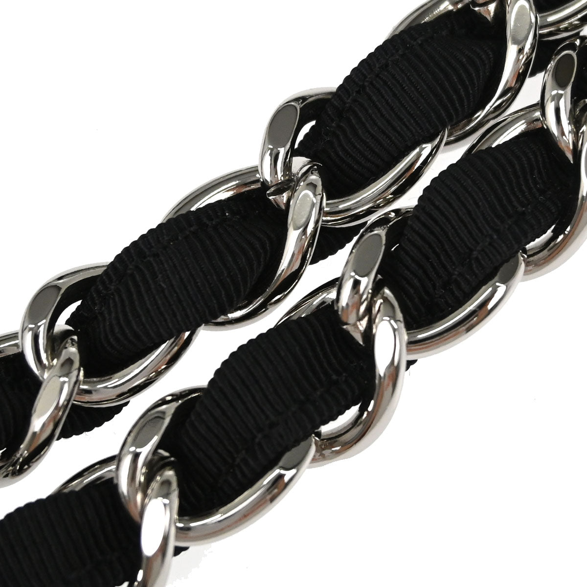 Chanel Black White Canvas Cruise Line Striped Handbag