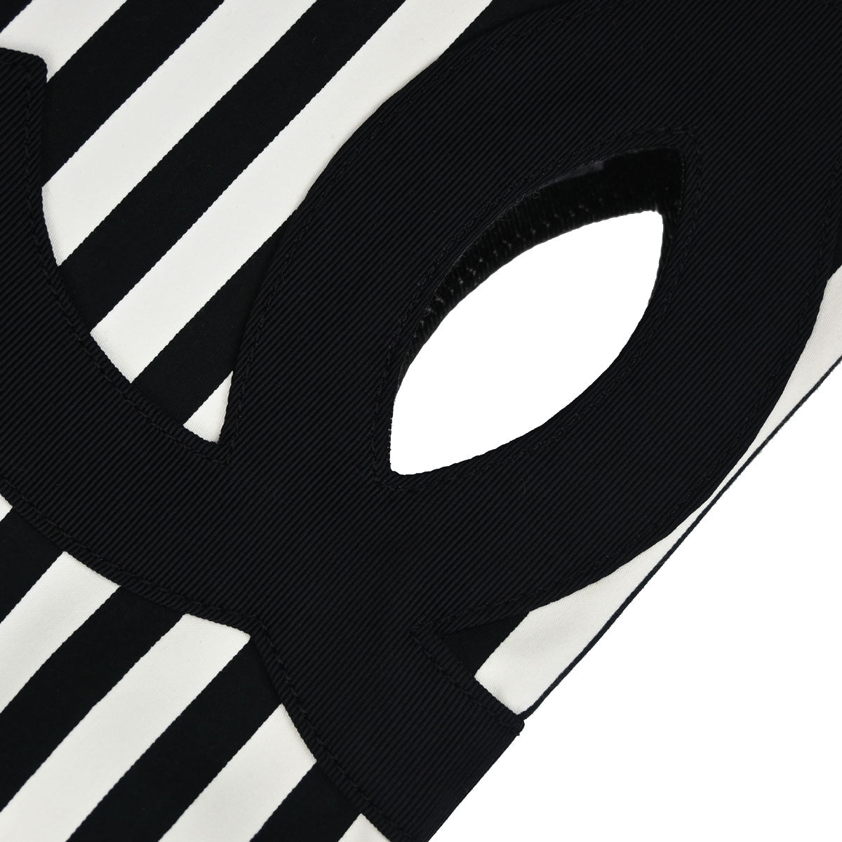 Chanel Black White Canvas Cruise Line Striped Handbag