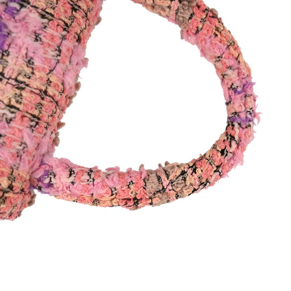 Chanel 1994-1996 Pink Tweed Single Flap 2 in 1 Handbag Set