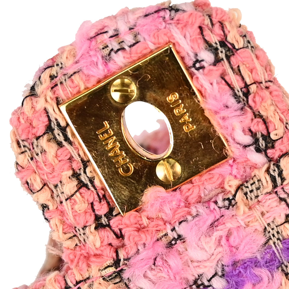 Chanel 1994-1996 Pink Tweed Single Flap 2 in 1 Handbag Set