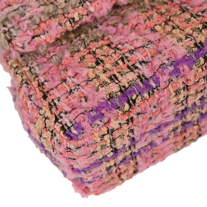 Chanel 1994-1996 Pink Tweed Single Flap 2 in 1 Handbag Set