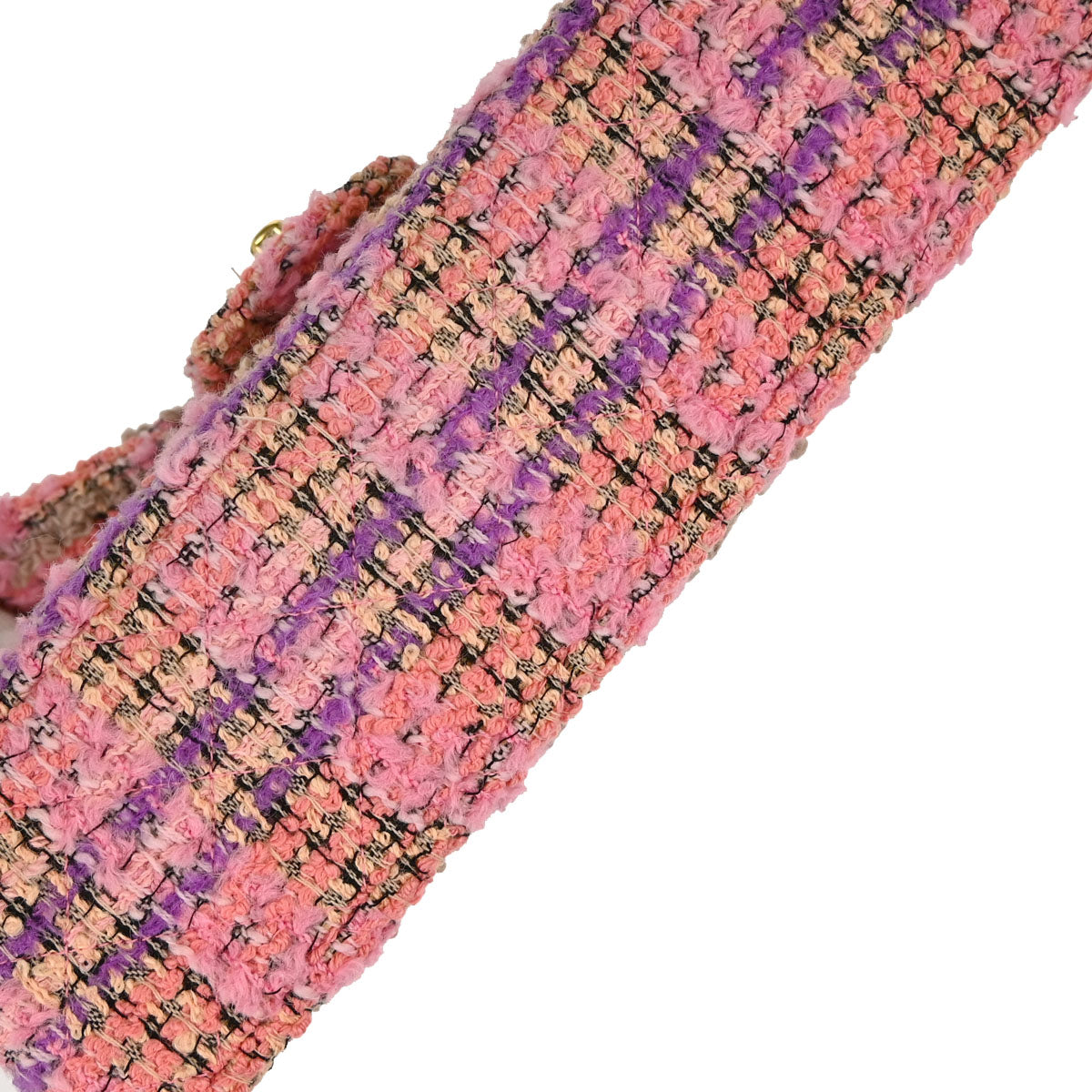 Chanel 1994-1996 Pink Tweed Single Flap 2 in 1 Handbag Set