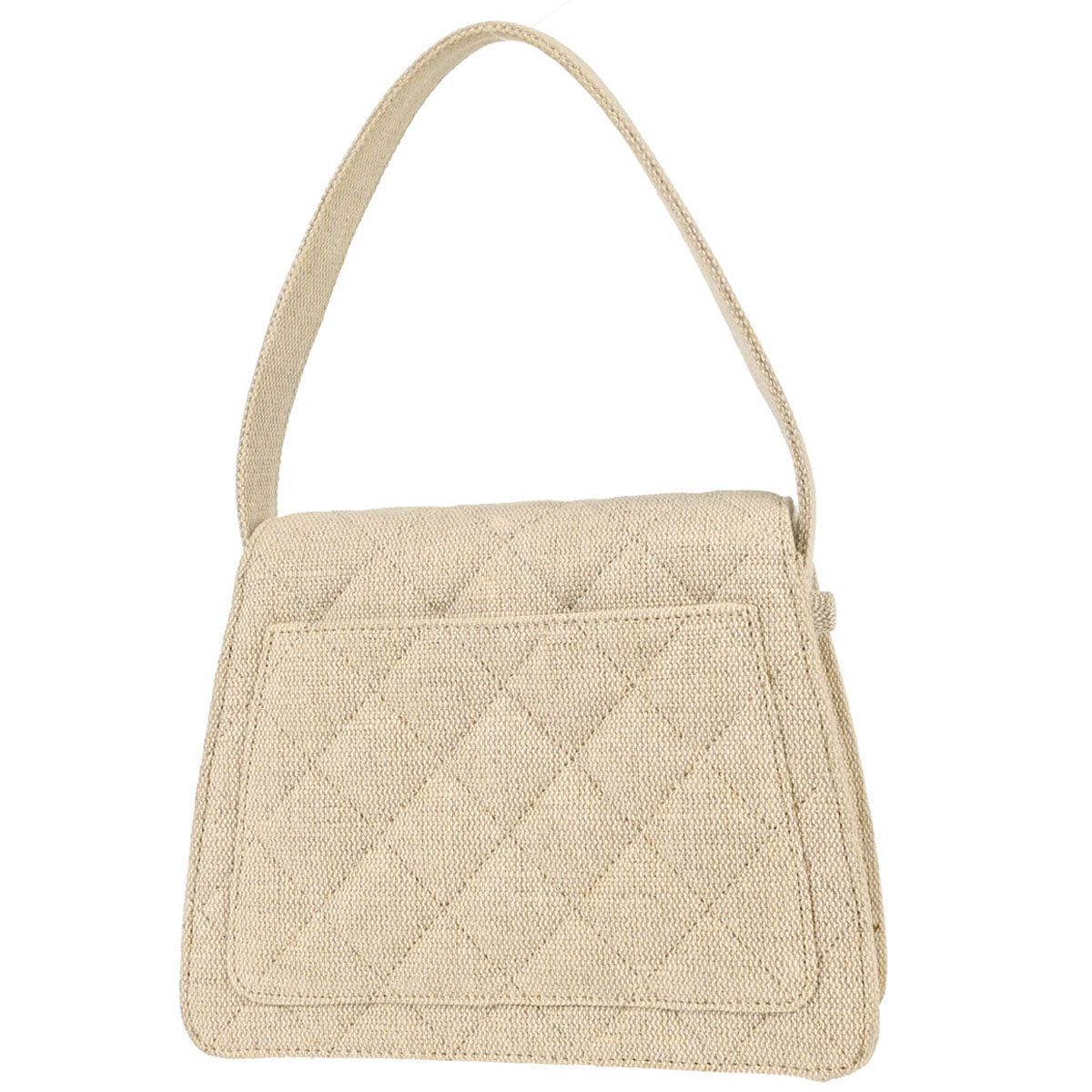 Chanel 1997-1999 Light Beige Linen Handbag