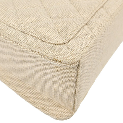 Chanel 1997-1999 Light Beige Linen Handbag