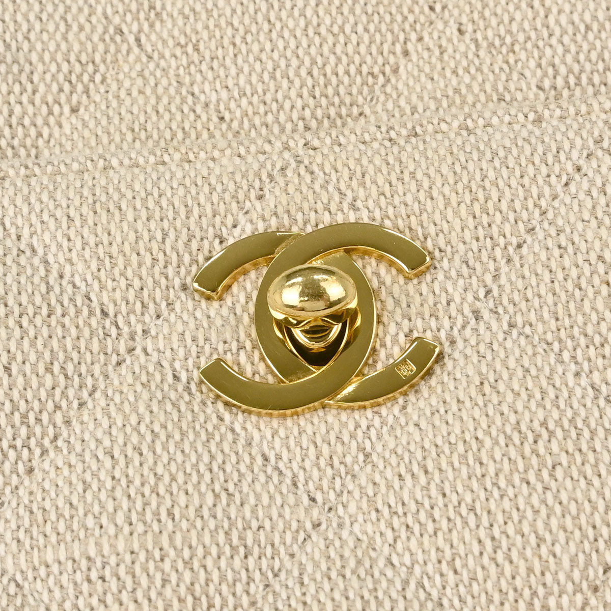 Chanel 1997-1999 Light Beige Linen Handbag