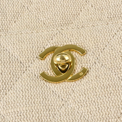 Chanel 1997-1999 Light Beige Linen Handbag