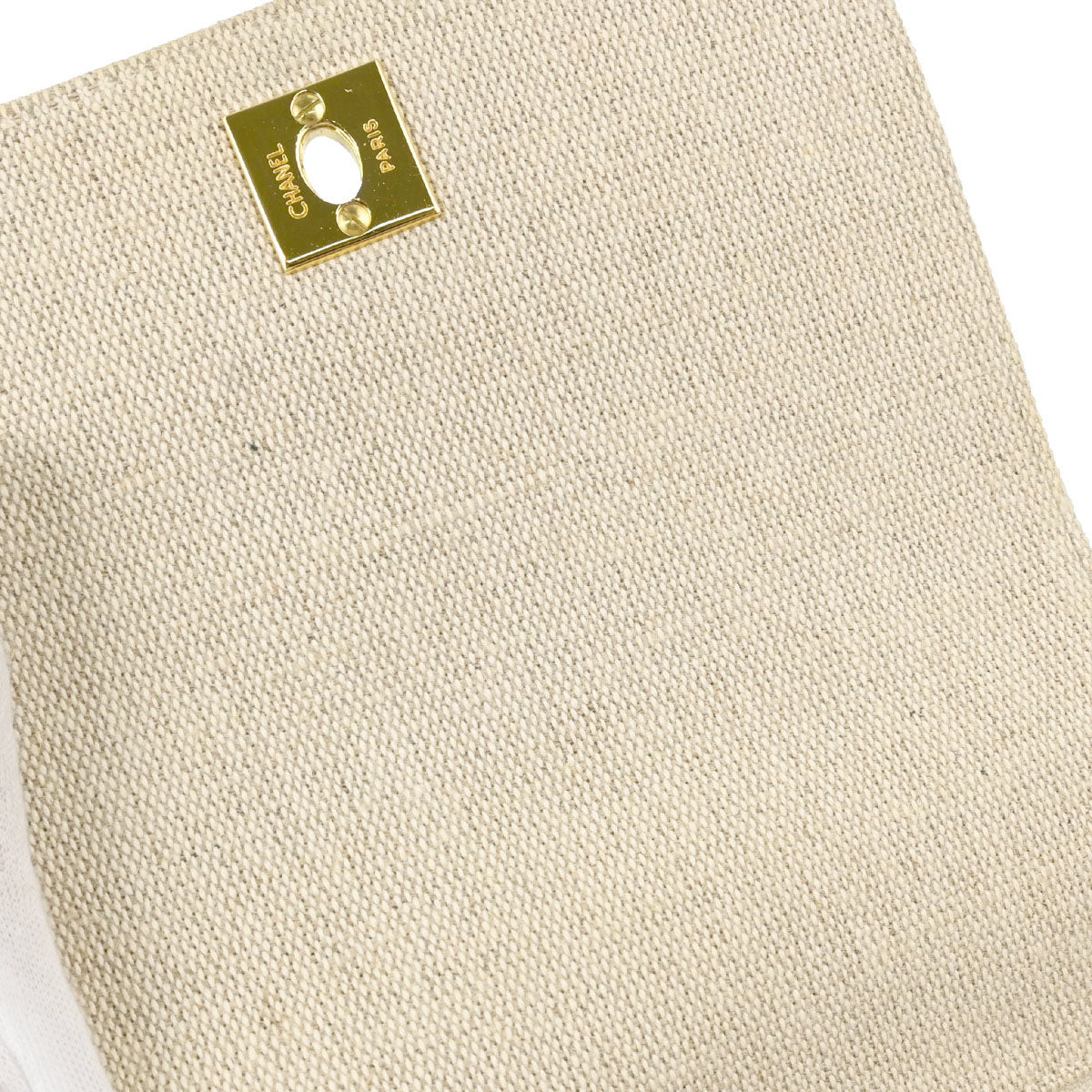 Chanel 1997-1999 Light Beige Linen Handbag