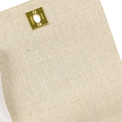 Chanel 1997-1999 Light Beige Linen Handbag