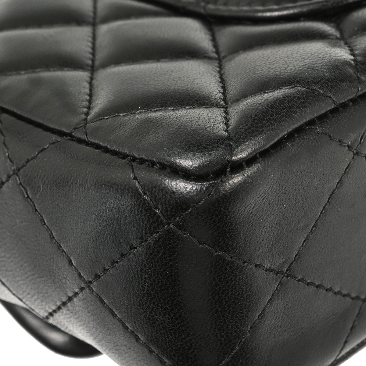 Chanel 2008-2009 Black Lambskin East West Shoulder Bag