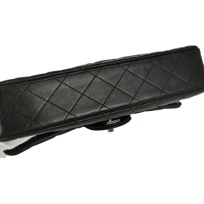 Chanel 2008-2009 Black Lambskin East West Shoulder Bag