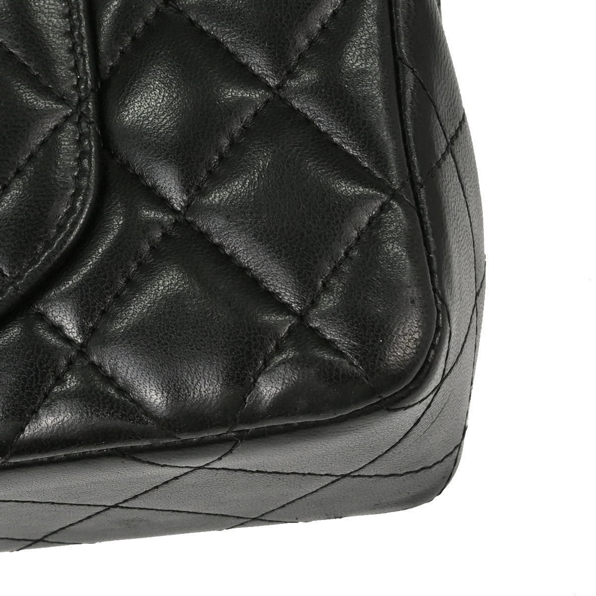 Chanel 2008-2009 Black Lambskin East West Shoulder Bag