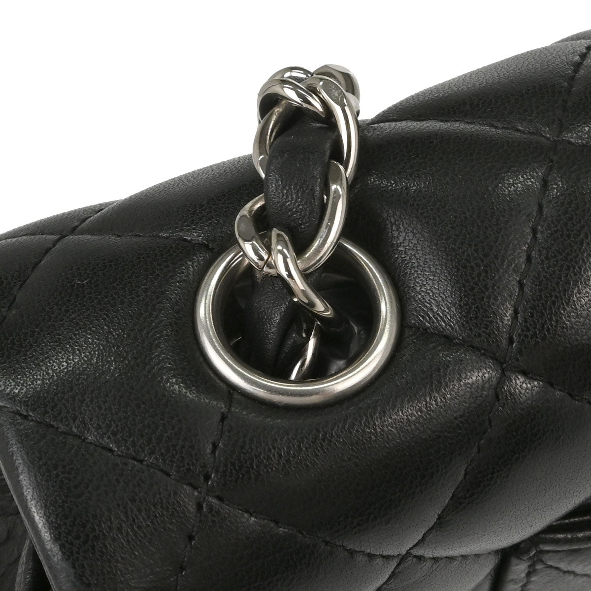 Chanel 2008-2009 Black Lambskin East West Shoulder Bag