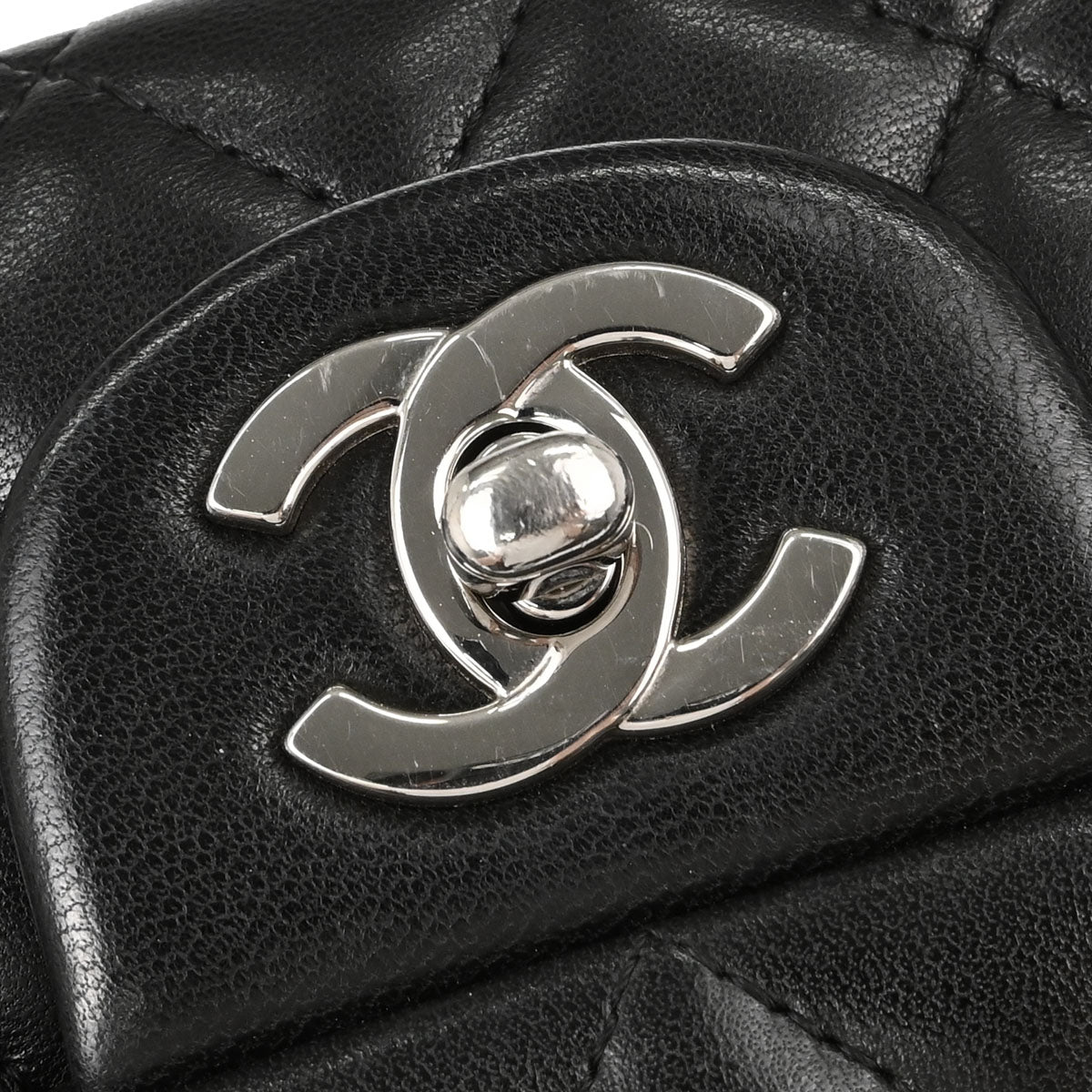 Chanel 2008-2009 Black Lambskin East West Shoulder Bag