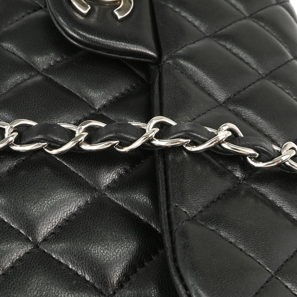 Chanel 2008-2009 Black Lambskin East West Shoulder Bag