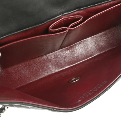 Chanel 2008-2009 Black Lambskin East West Shoulder Bag