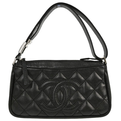 Chanel 2005-2006 Black Caviar Skin Shoulder Bag