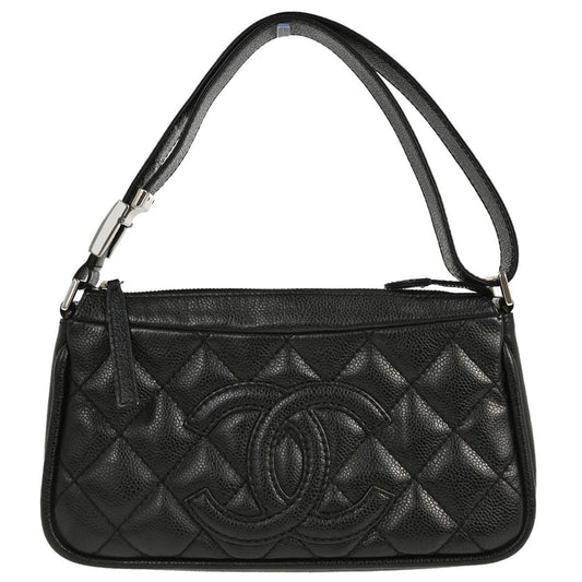 Chanel 2005-2006 Black Caviar Skin Shoulder Bag