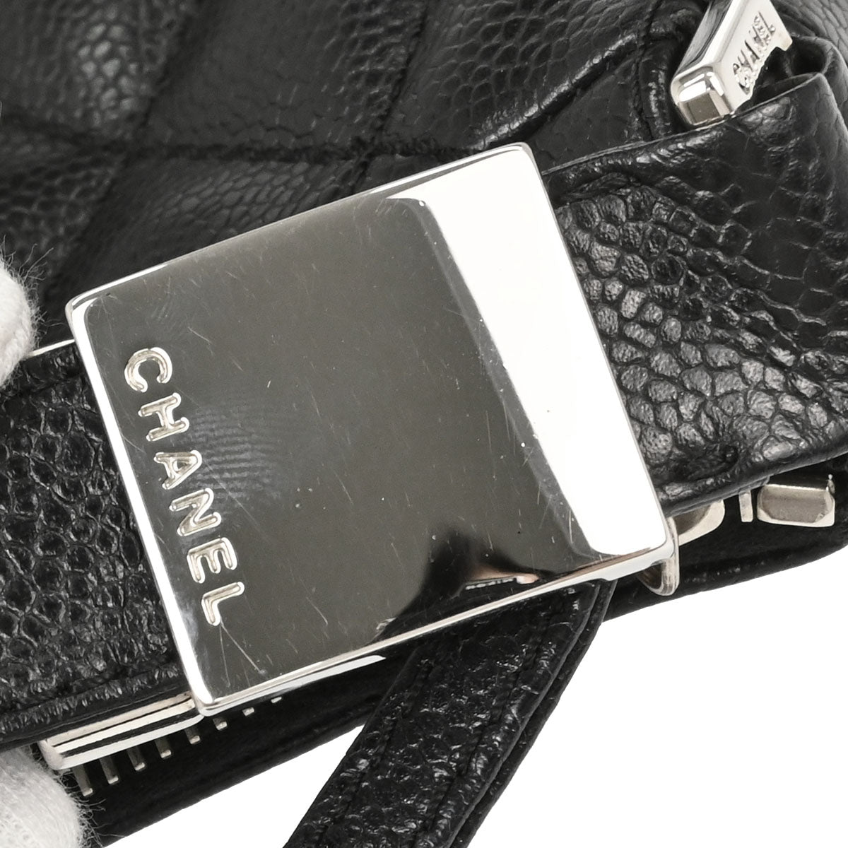 Chanel 2005-2006 Black Caviar Skin Shoulder Bag