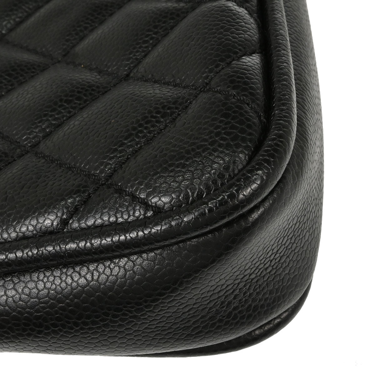 Chanel 2005-2006 Black Caviar Skin Shoulder Bag