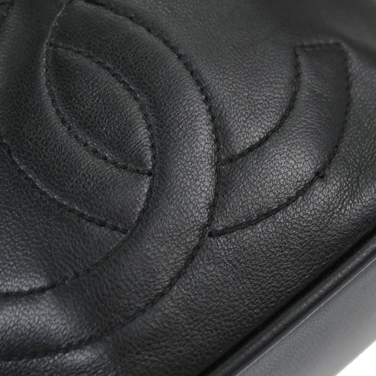 Chanel Black Lambskin Drawstring Shoulder Bag