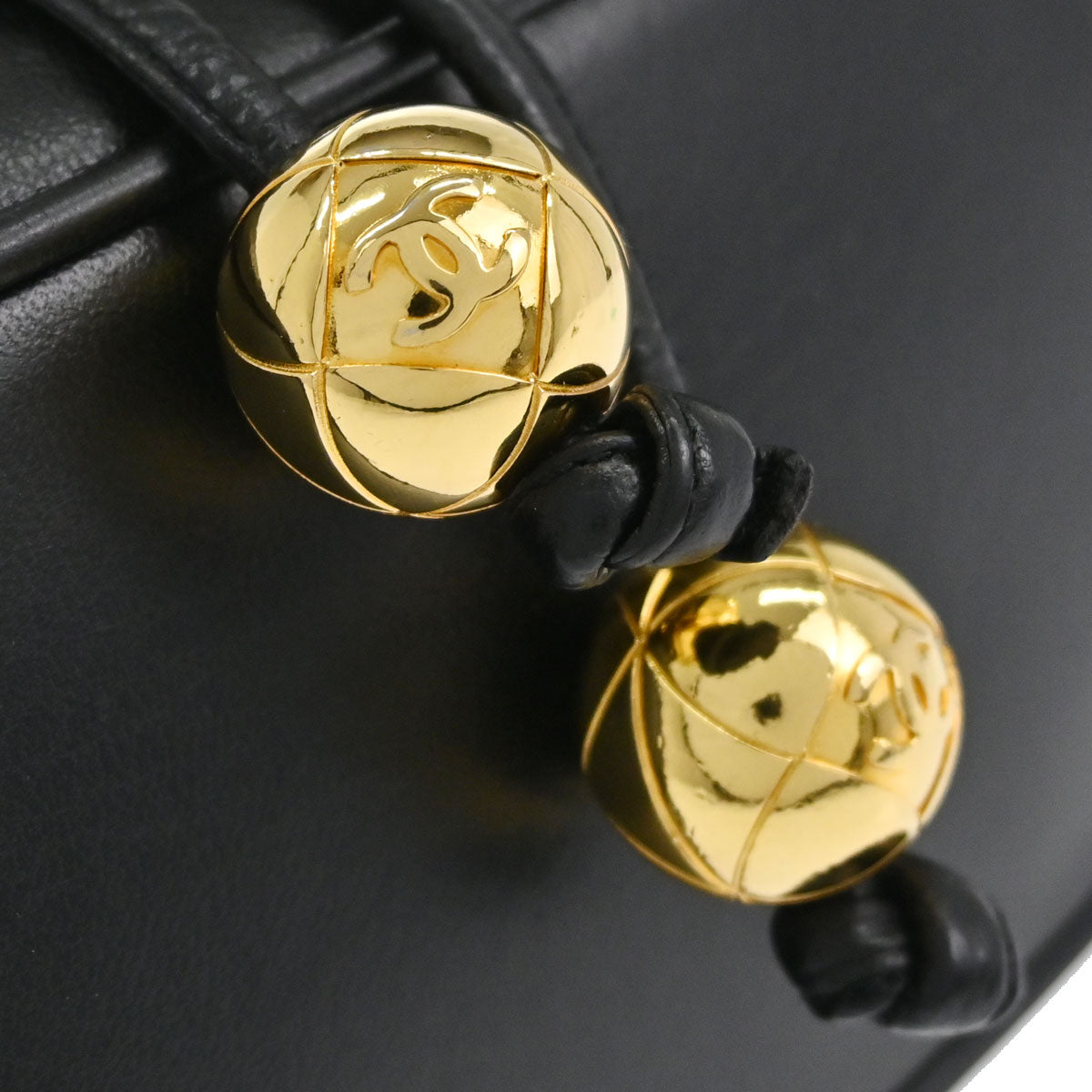 Chanel Black Lambskin Drawstring Shoulder Bag