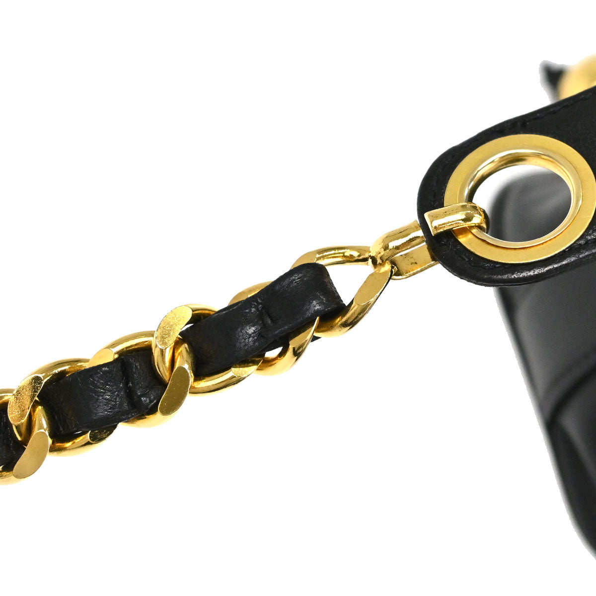 Chanel Black Lambskin Drawstring Shoulder Bag