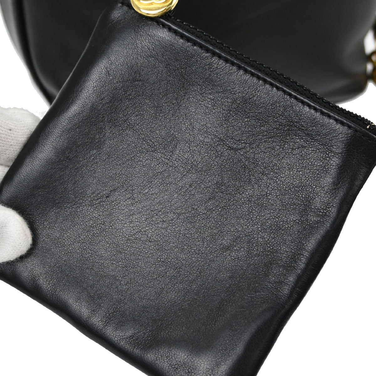 Chanel Black Lambskin Drawstring Shoulder Bag