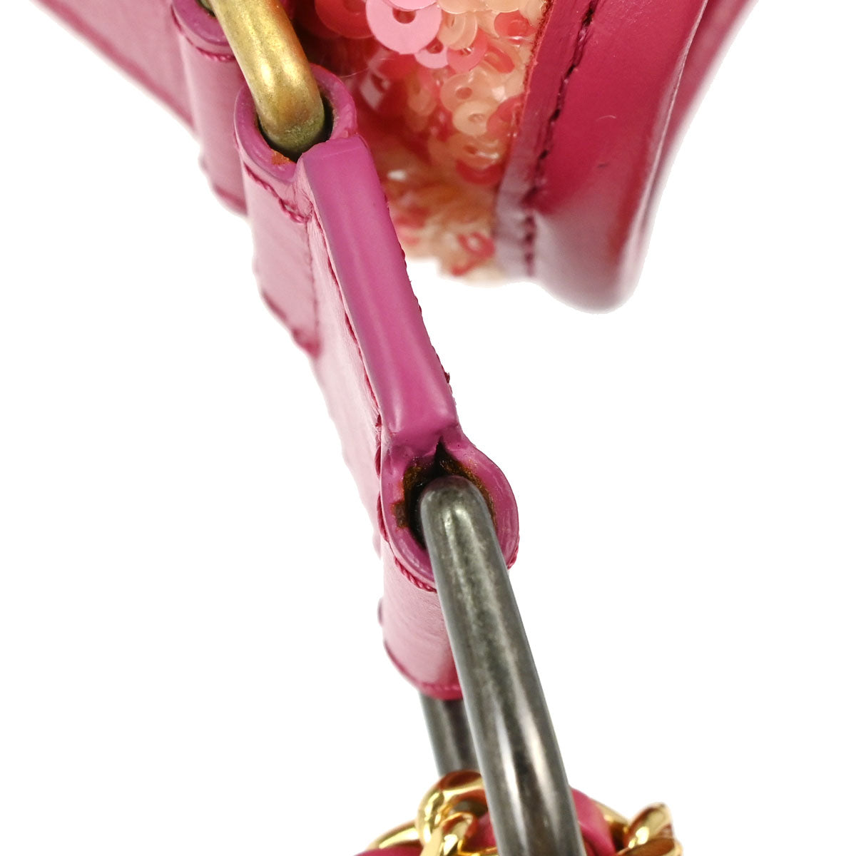 Chanel Pink Beige Calfskin Sequins Small Gabrielle Shoulder Bag