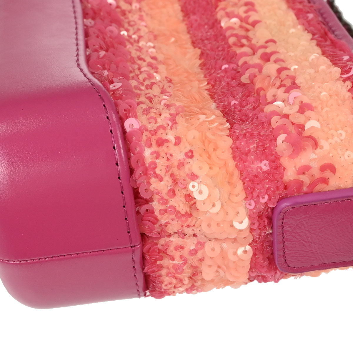 Chanel Pink Beige Calfskin Sequins Small Gabrielle Shoulder Bag