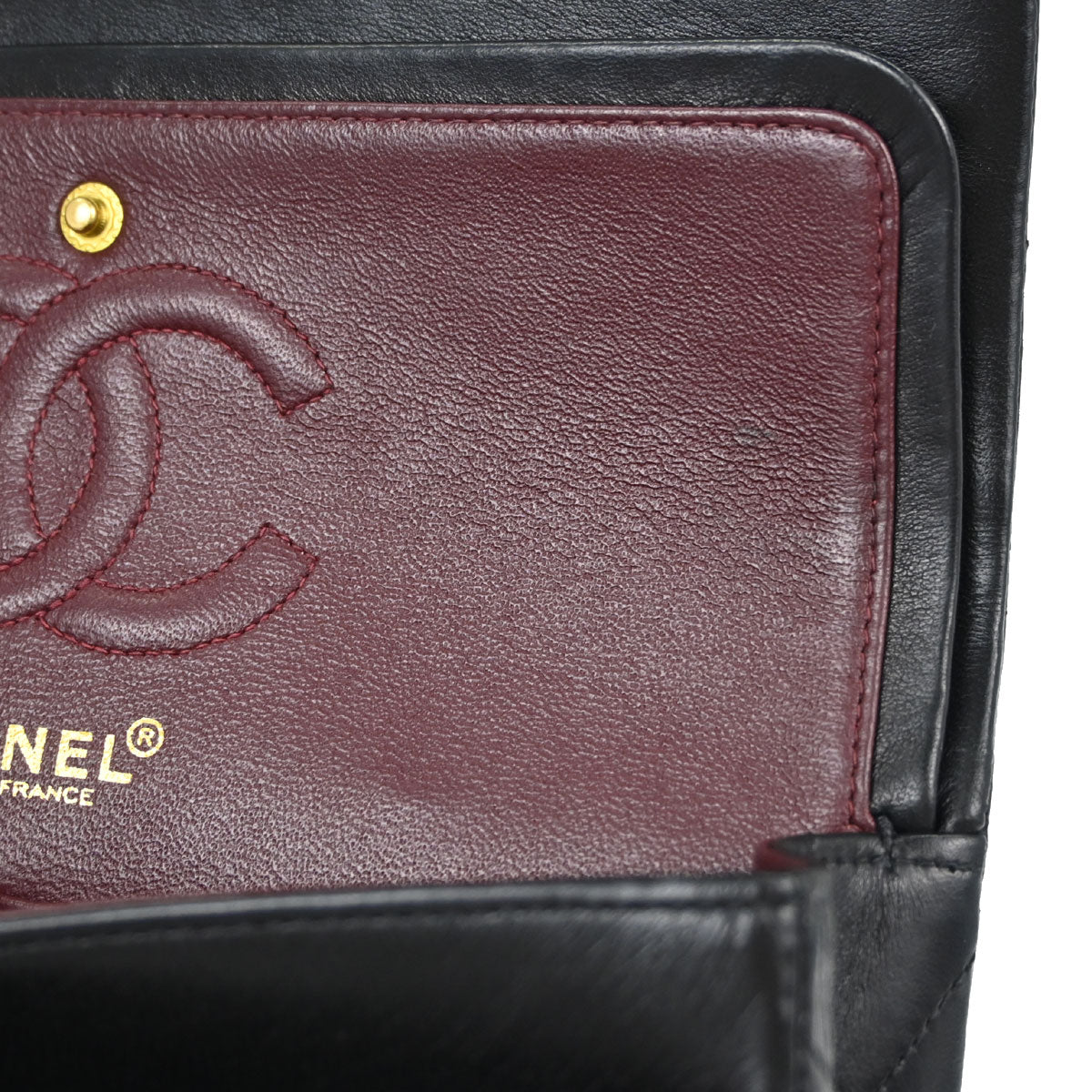 Chanel Black Lambskin Small Double Flap Shoulder Bag