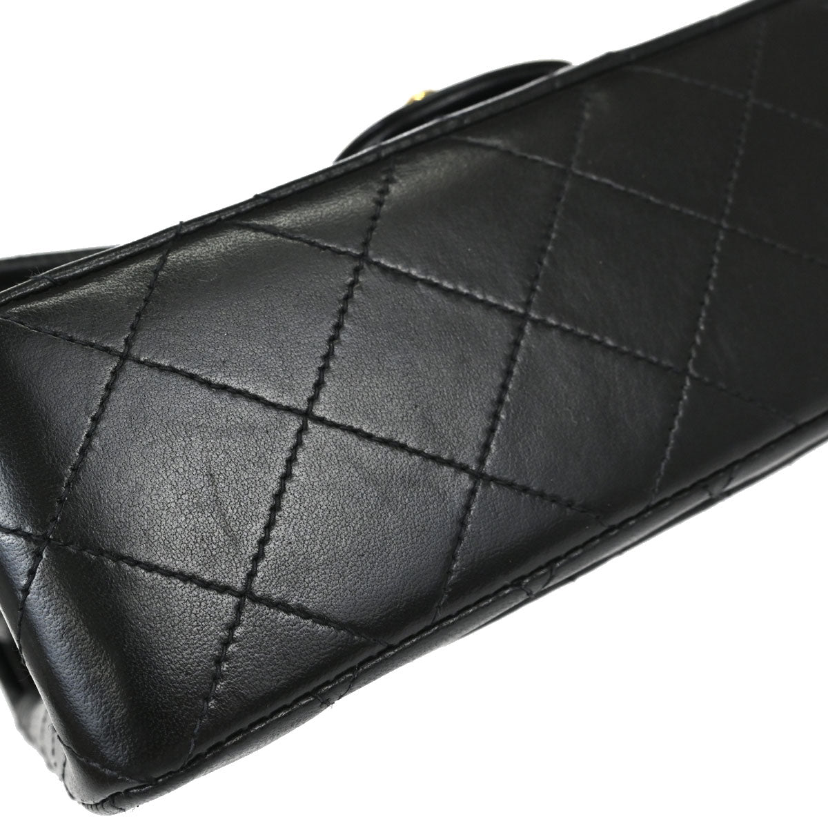 Chanel 1994-1996 Black Lambskin Small Double Flap Shoulder Bag
