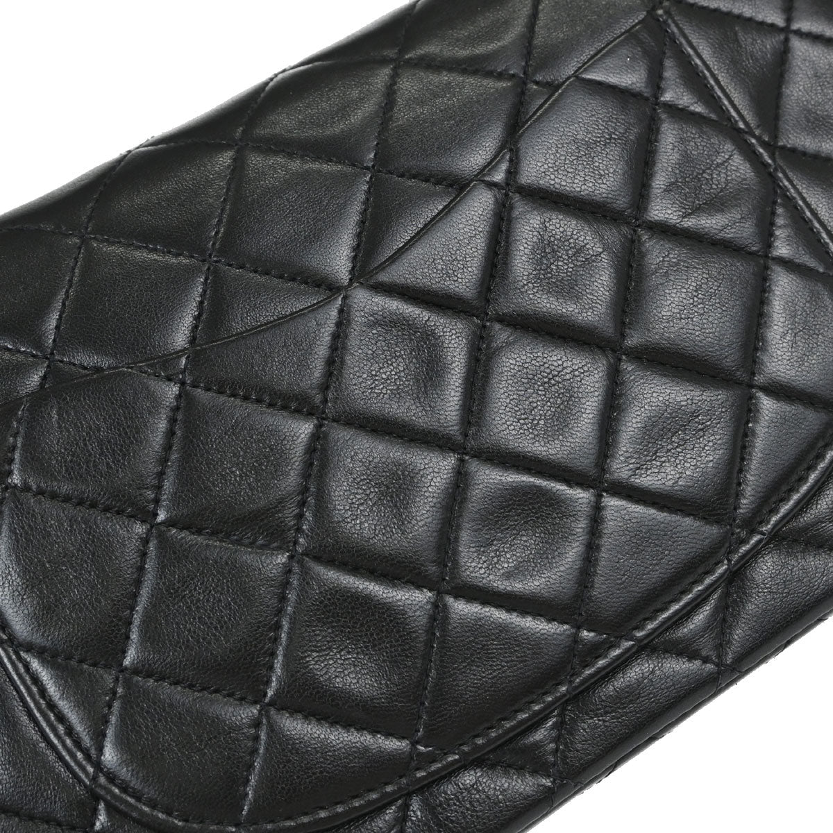 Chanel 1994-1996 Black Lambskin Small Double Flap Shoulder Bag