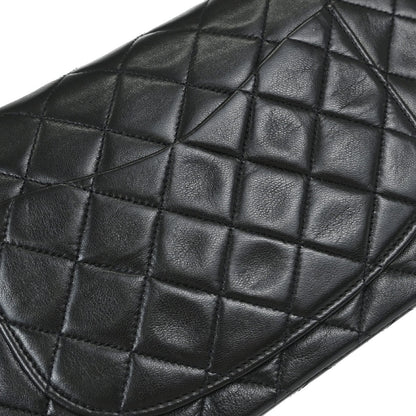 Chanel 1994-1996 Black Lambskin Small Double Flap Shoulder Bag