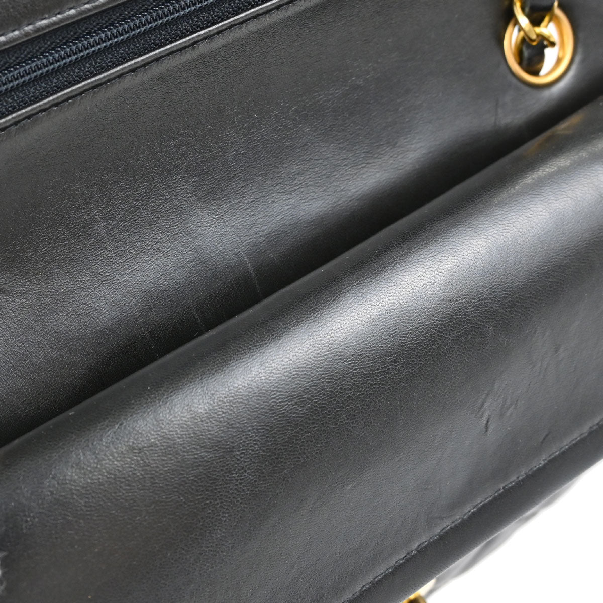 Chanel 1994-1996 Black Lambskin Small Double Flap Shoulder Bag