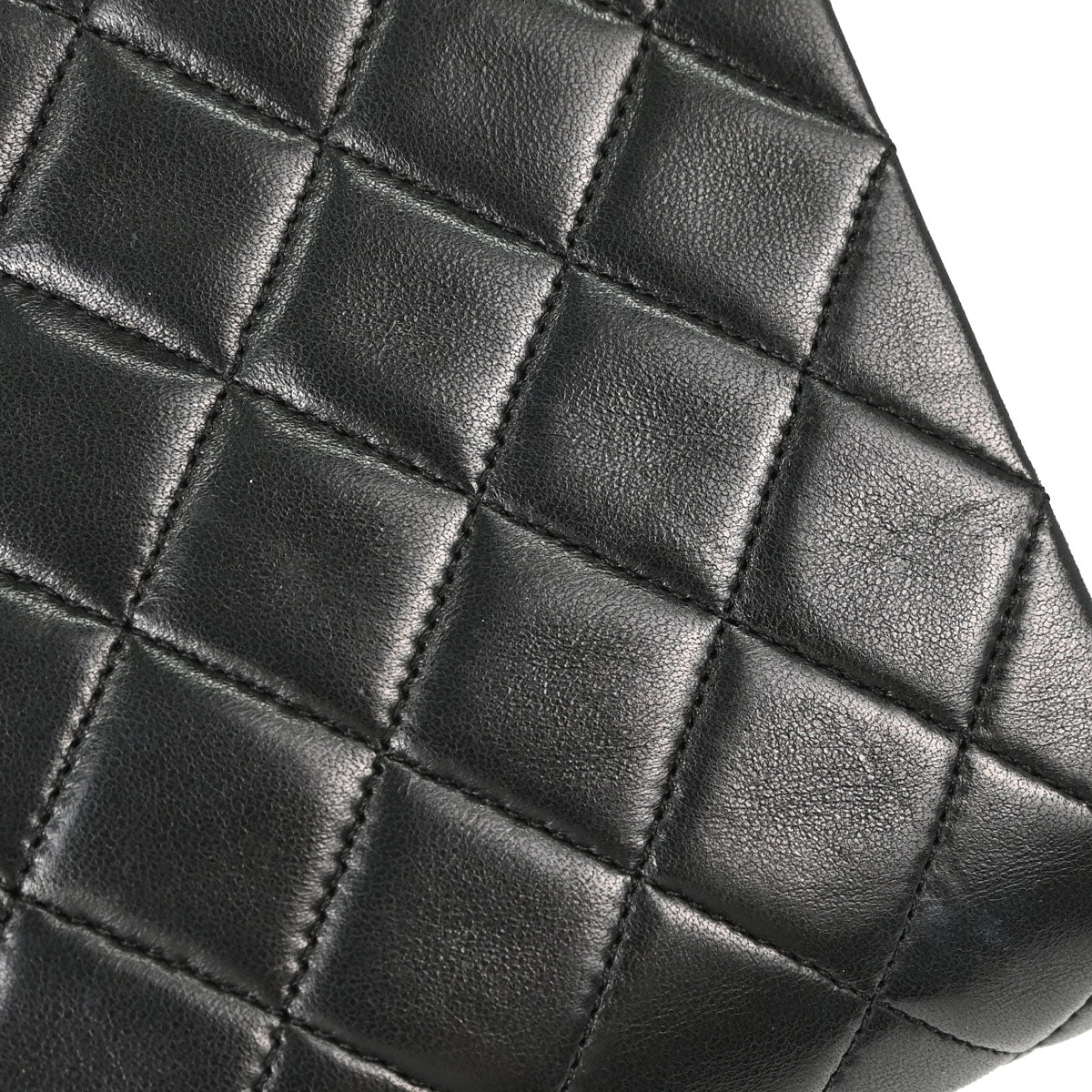 Chanel 1989-1991 Black Lambskin Turnlock Small Full Flap Shoulder Bag