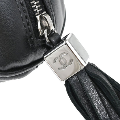 Chanel 2003-2004 Black Lambskin Fringe Handbag