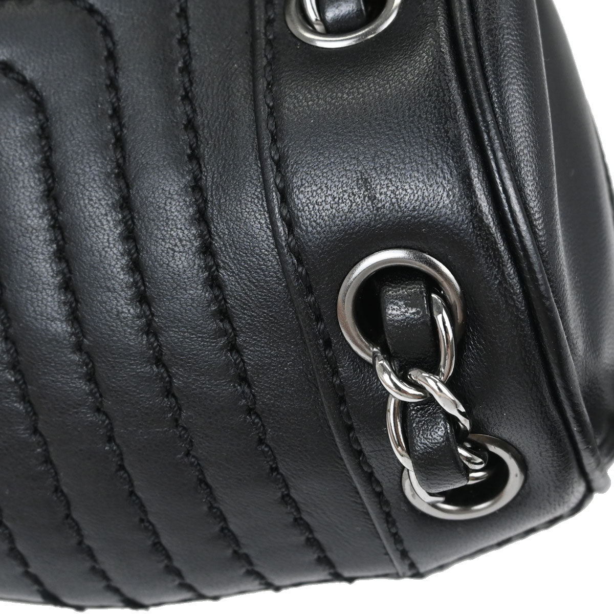 Chanel 2003-2004 Black Lambskin Fringe Handbag