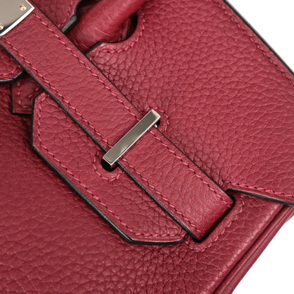 Hermes Rouge H Taurillon Clemence Birkin 30 Handbag