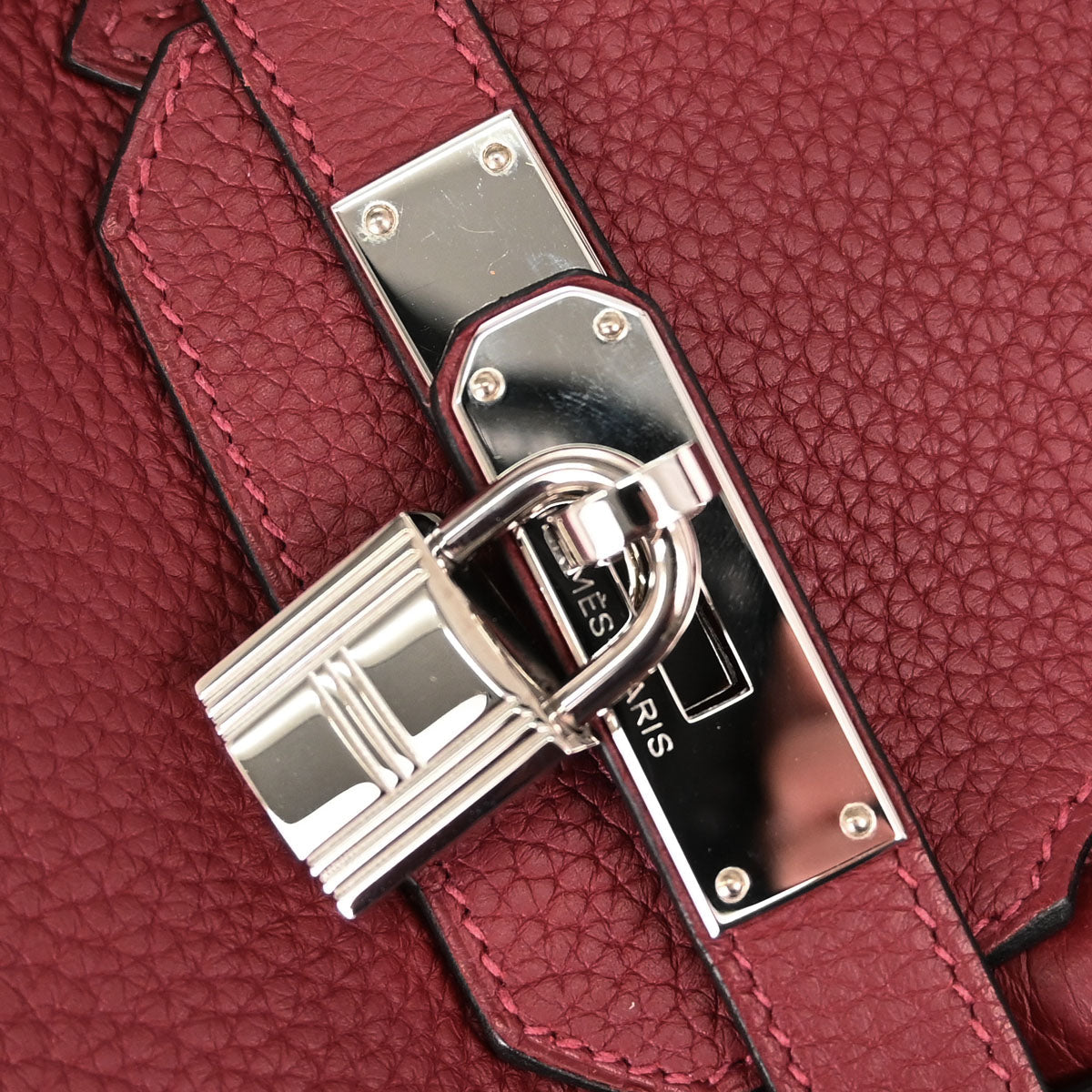 Hermes Rouge H Taurillon Clemence Birkin 30 Handbag