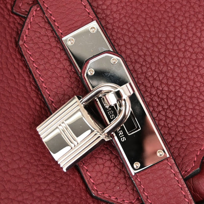 Hermes Rouge H Taurillon Clemence Birkin 30 Handbag