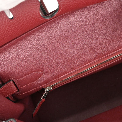 Hermes Rouge H Taurillon Clemence Birkin 30 Handbag