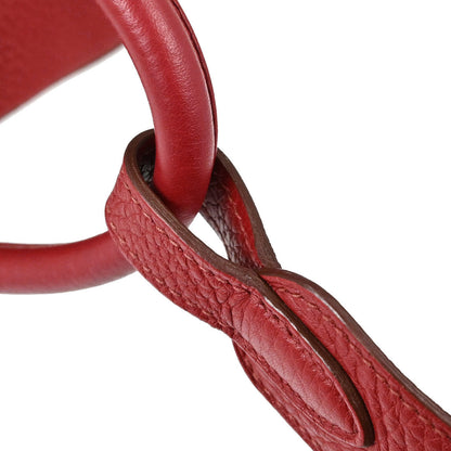 Hermes Rouge Garance Taurillon Clemence Lindy 30 Shoulder Bag
