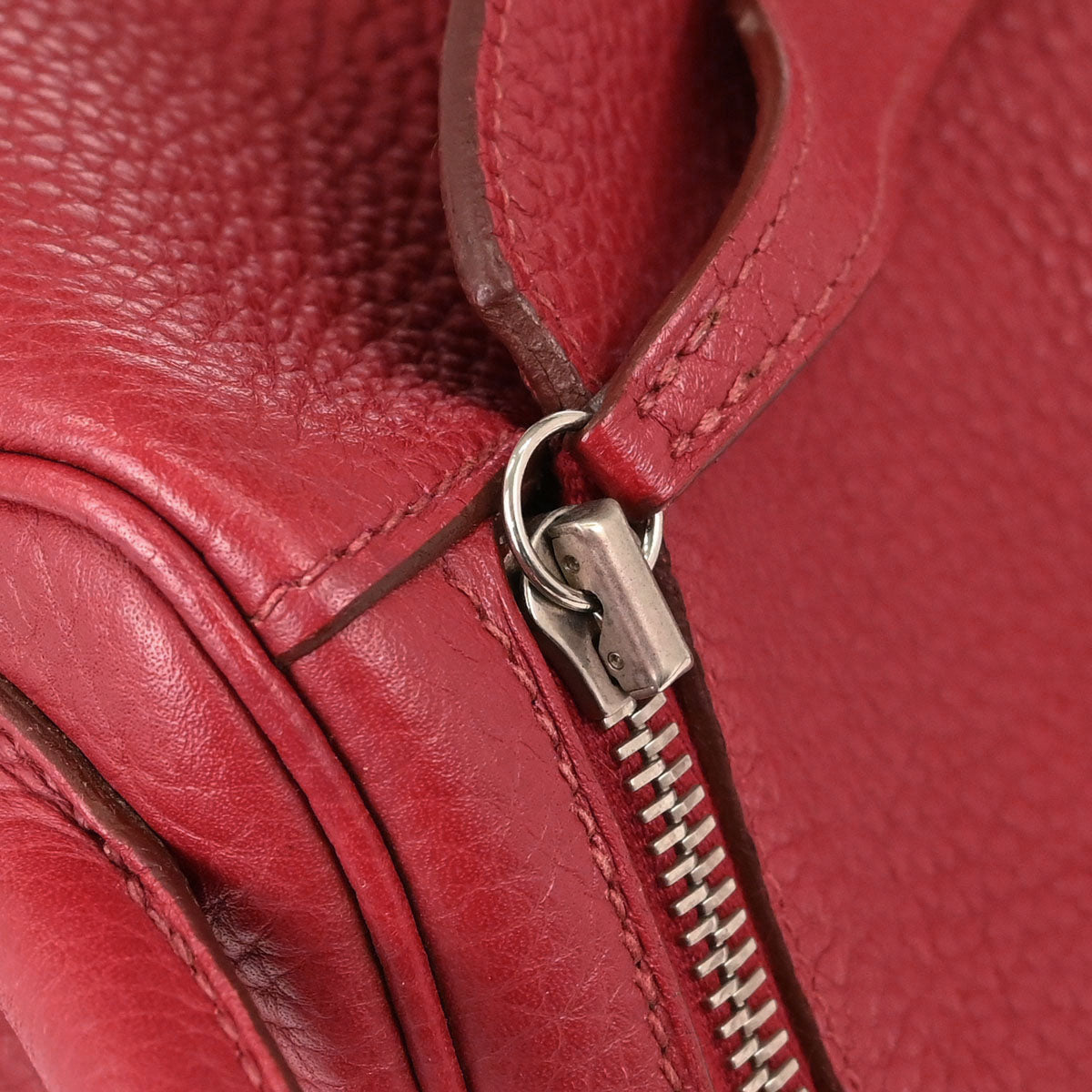 Hermes Rouge Garance Taurillon Clemence Lindy 30 Shoulder Bag