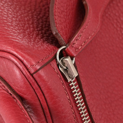 Hermes Rouge Garance Taurillon Clemence Lindy 30 Shoulder Bag